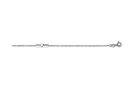 Rhodium Plated 2.80 mm Beaded Chain